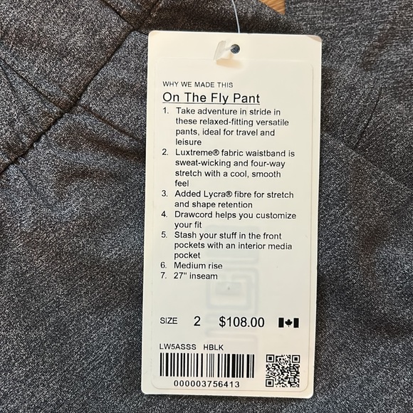 RARE no longer made lululemon on the fly pant - Picture 2 of 5